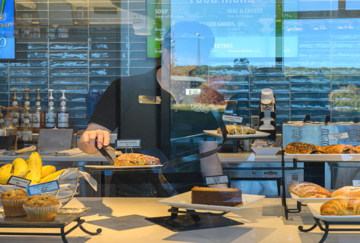 Photo of a Chef creating different pastry at a UConn Storrs location.